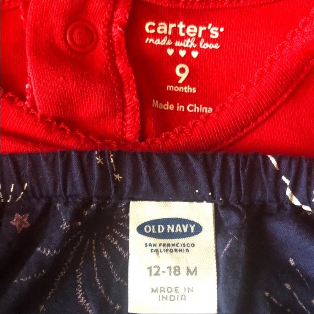 Carter’s OldNavy 4th of July Onesie & Diaper Cover